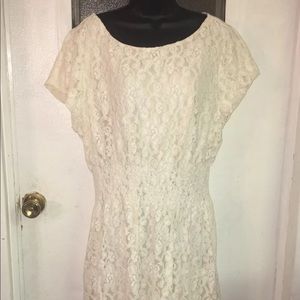 Off White Lace Dress Sz 2x NWT